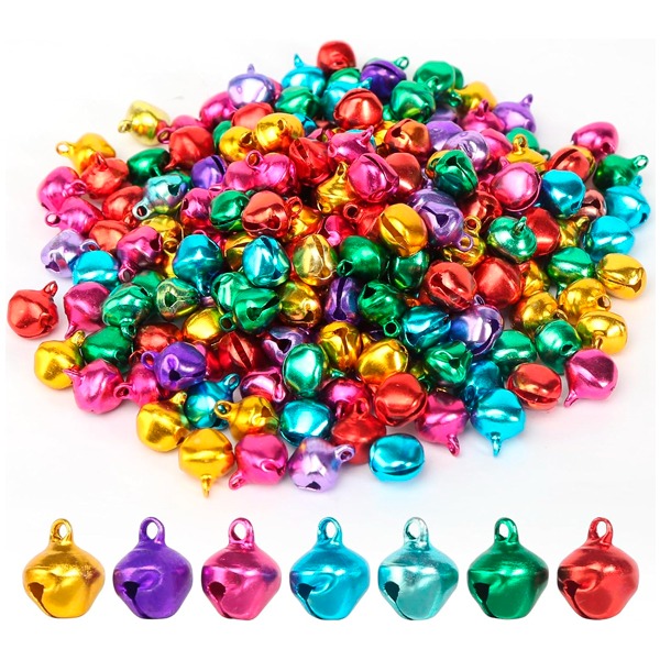 PAQ. 15 CASCABELES 12MM MULTI COLORES