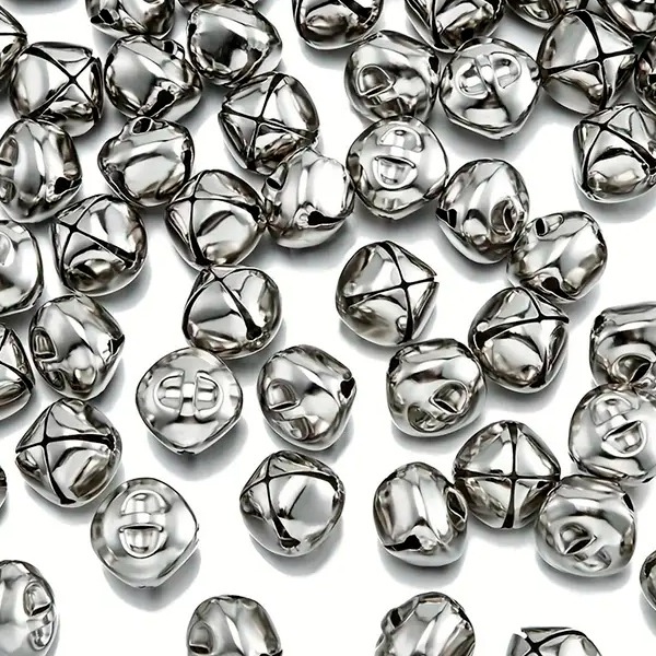 PAQ. 50 CASCABELES 8MM PLATEADOS
