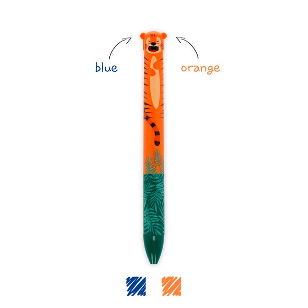 BOLIGRAFO 2 COLORES CLICK&CLACK TIGER