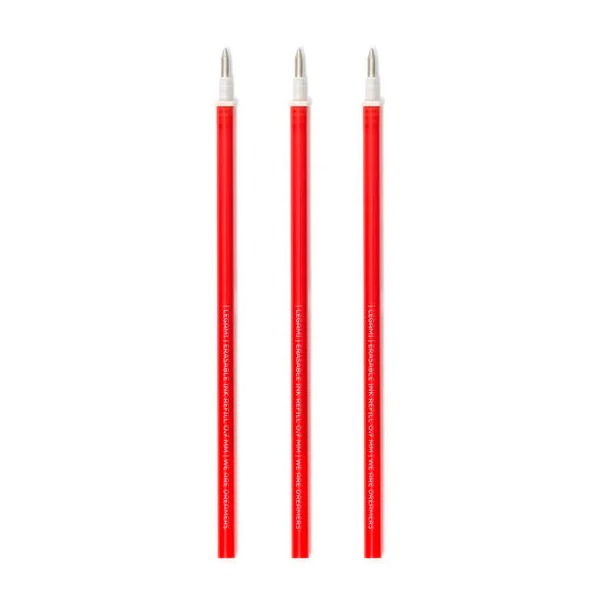 SET 3 RECAMBIOS BOLIG.GEL BORRABLE ROJO