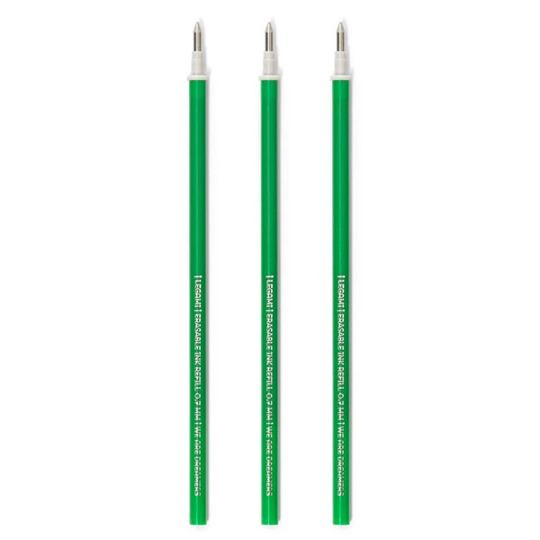 SET 3 RECAMBIOS BOLIG.GEL BORRABLE VERDE