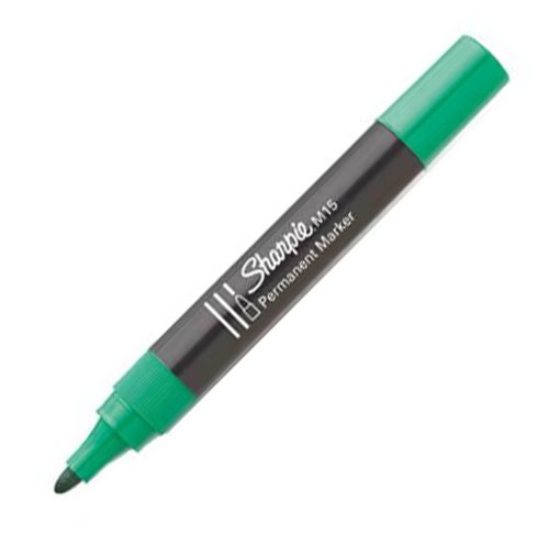 ROTULADOR PERMANENTE M15 P/REDONDA VERDE