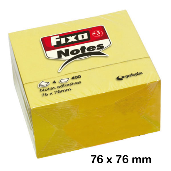 CUBO 400H NOTAS ADHESIVAS 75X75MM AMARI