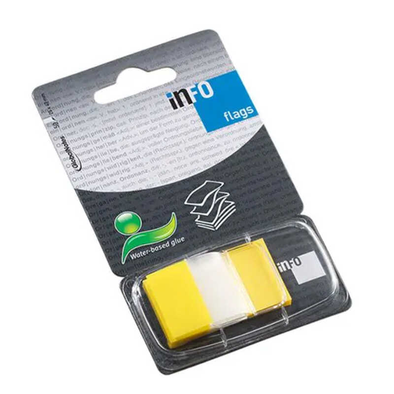 BANDERITAS ADH.C/DISPEN.25X43MM AMARILLO