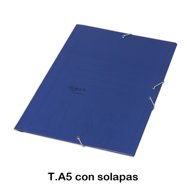 CARPETA CUARTO CON GOMAS S/SOLAPAS AZUL