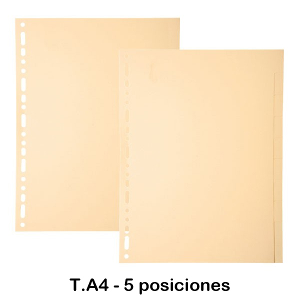 SEPARADOR CARTULINA 155GR A4 CREMA
