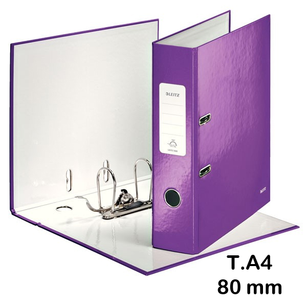 ARCHIVADOR PALANCA LEITZ WOW A4 VIOLETA