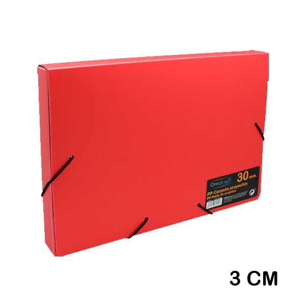CARPETA PROYECTOS PLASTICO 3CM ROJO
