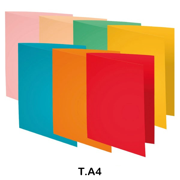 PACK 100 SUBCARPETAS A4 240GR. V/COLORE