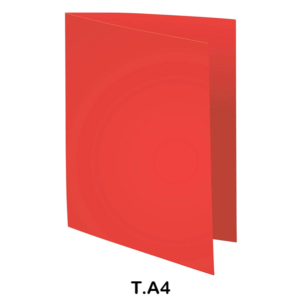 PACK 100 SUBCARPETAS A4 240GR. ROJO