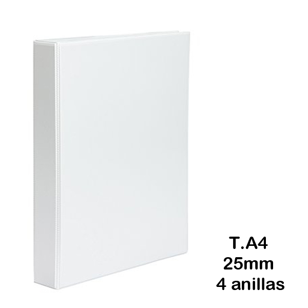 CARPETA CANGURO A4 4AN.25MM BLANCA