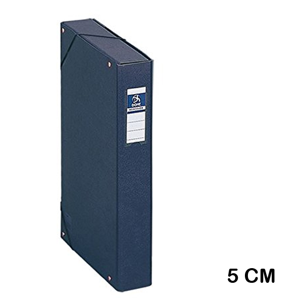 CAJA PROYECTOS 5CM.AZUL  CARTON FORRADO