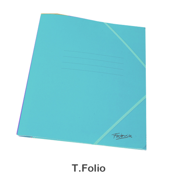 CARPETA DE GOMAS CARTON AZUL TURQUESA