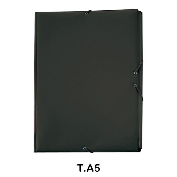 CARPETA PVC GOMAS C/SOLAPA CUARTO NEGRA