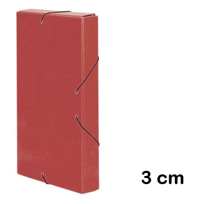 CAJA PROYECTO CARTON ROJO  3 CM.