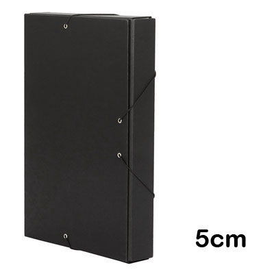 CAJA PROYECTO CARTON NEGRO 5 CM.