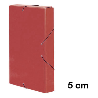 CAJA PROYECTO CARTON ROJO  5 CM.