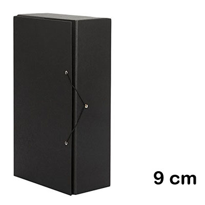 CAJA PROYECTO CARTON NEGRO 9 CM.