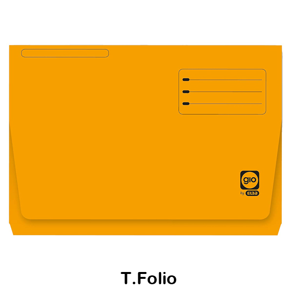 SUBCARPETA CON BOLSA AMARILLO FOLIO ELBA