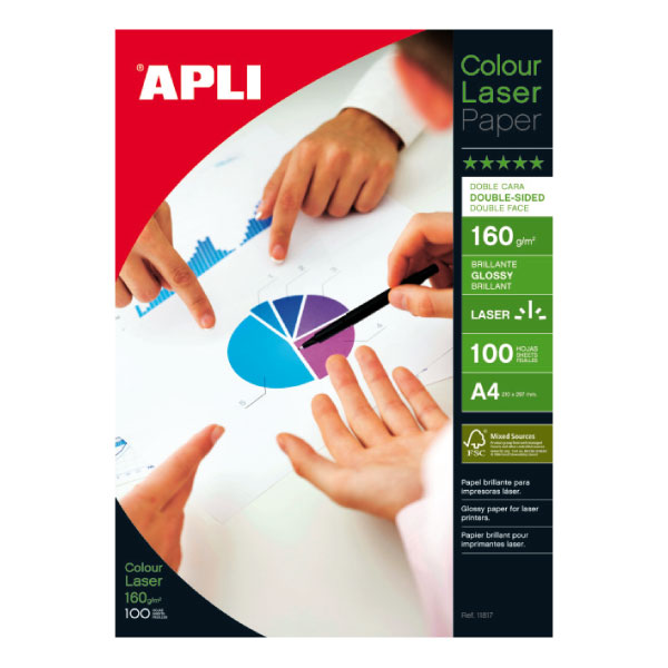 PAPEL GLOSSY LASER DOBLE CARA 160GR