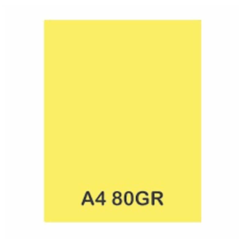 PAQUETE 500H PAPEL A4 AMARILLO GUALDA