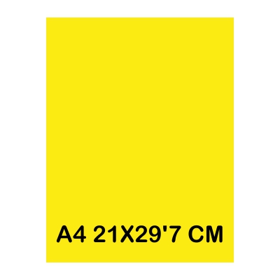 PAQUETE 50H. CARTULINA A4 180GR AMARILL