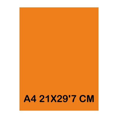 PAQUETE 50H. CARTULINA A4 180GR NARANJA