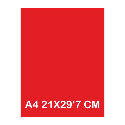 PAQUETE 50H.CARTULINA A4 185G.ROJO