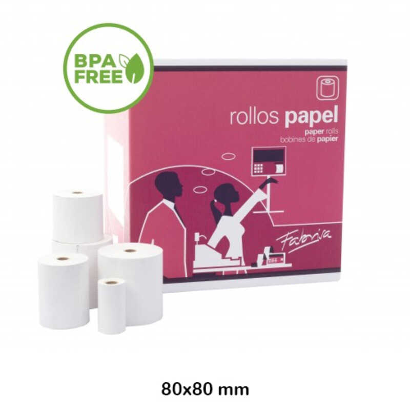 PAQ. 8 ROLLOS PAPEL REGIS.TERMICO 80X80