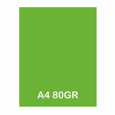 PAQUETE 500H PAPEL A4 80GR VERDE PASTEL