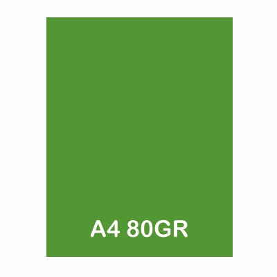 PAQUETE 500H PAPEL A4 80GR VERDE FLOJO