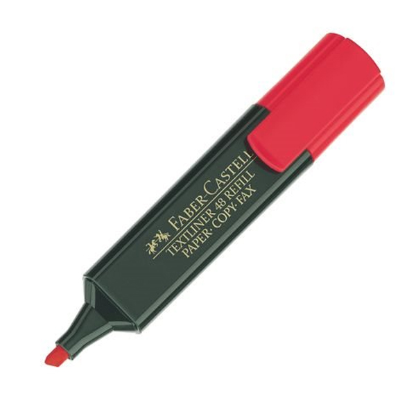 ROTULADOR FLUORESCENTE FABER ROJO