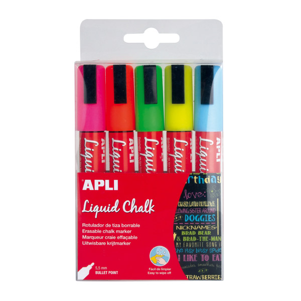 CAJA MARCADORES LIQUID CHALK APLI