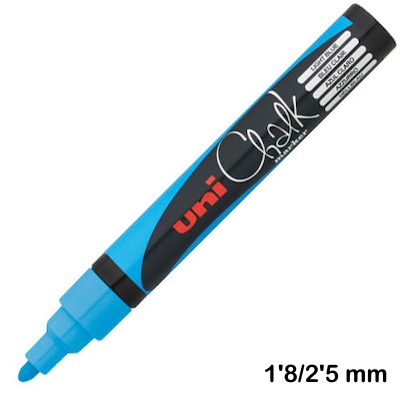 ROTULADOR UNI CHALK PWE-5M AZUL CLARO