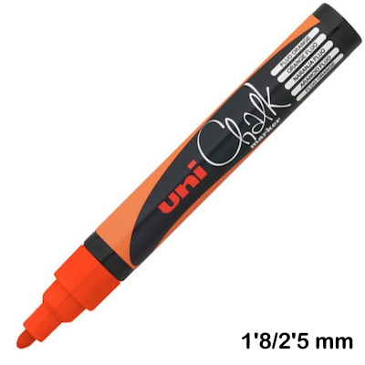 ROTULADOR UNI CHALK PWE-5M NARANJA