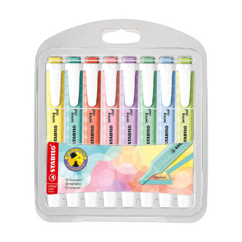 PACK 8 ROTULADORES FLUOR SWING PASTEL
