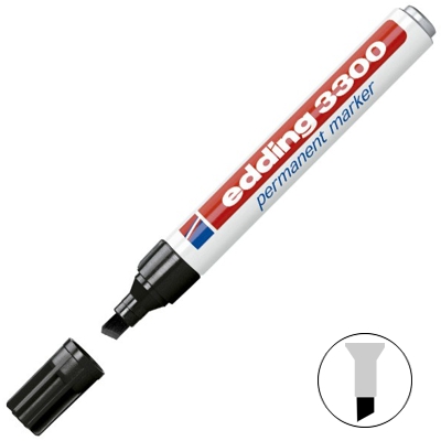 ROTULADOR EDDING 3300 NEGRO P/BISELADA