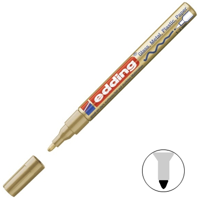 ROTULADOR TINTA OPACA EDDING 751 ORO