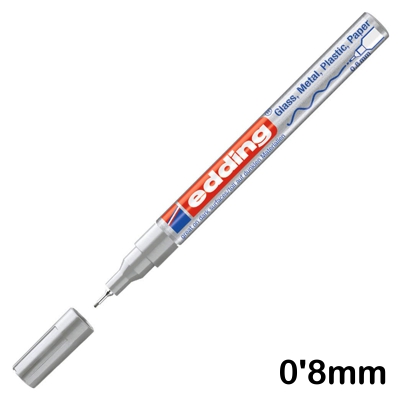 ROTULADOR TINTA OPACA EDDING 780 PLATA