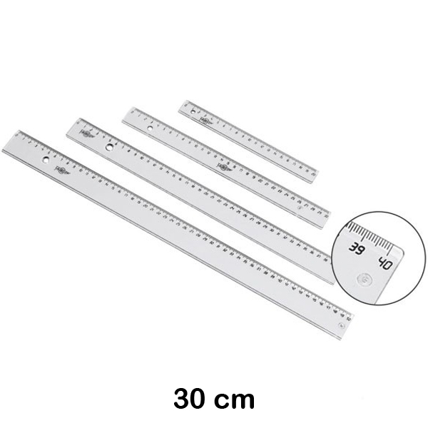 REGLA 30CM. PLASTICO ESCOLAR