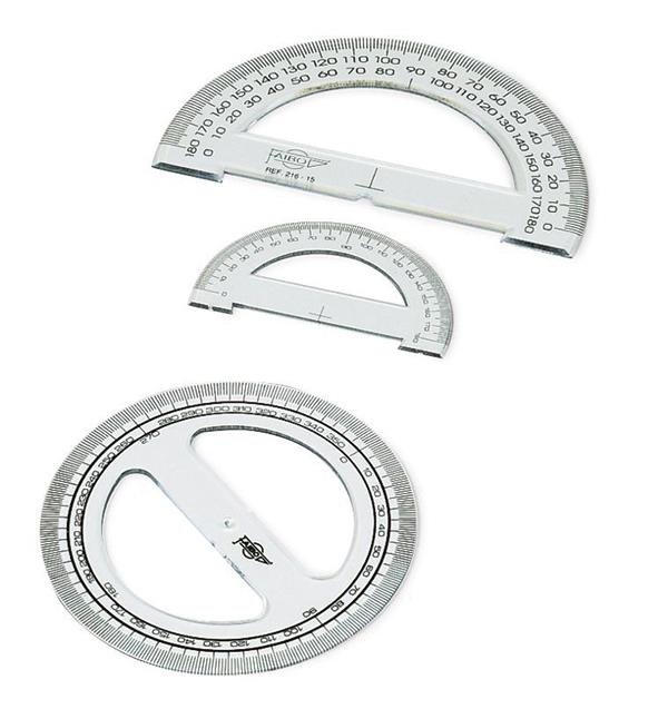 SEMICIRCULO 9CM. PLASTICO ESCOLAR