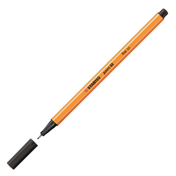 ROTULADOR FIBRA'STAB.POINT88'0.4MM.NEGR
