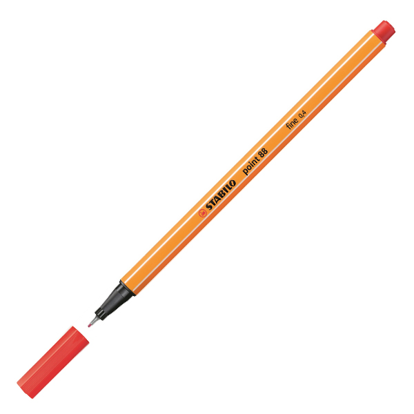 ROTULADOR FIBRA'STAB.POINT88'0.4MM ROJO