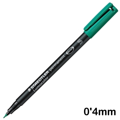ROTULADOR LUMOCOLOR VERDE FUERTE PUNTA
