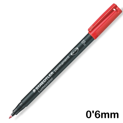 ROTULADOR LUMOCOLOR ROJO PUNTA F