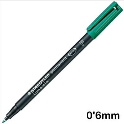 ROTULADOR LUMOCOLOR VERDE FUERTE PUNTA
