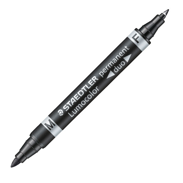 ROTULADOR PERMANENTE 2 PUNTAS NEGRO