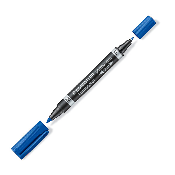 ROTULADOR PERMANENTE 2 PUNTAS AZUL