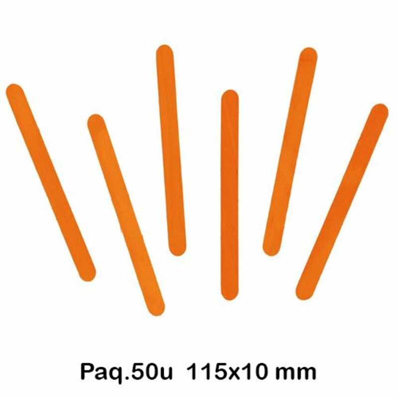 PAQ. 50 PALOS HELADO MEDIANOS MARRON