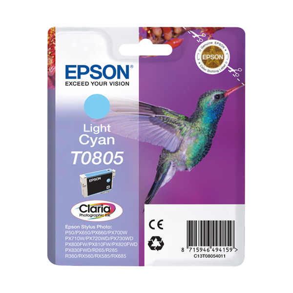 CARTUCHO EPSON T0805 CYAN CLARO